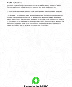 Ripstop By The Roll MEMBRANE Silpoly 39 Ripstop By The Roll MEMBRANE Silpoly