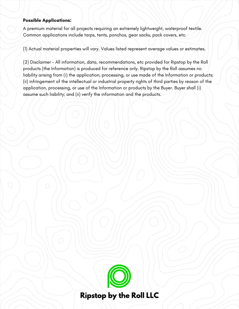 Ripstop By The Roll MEMBRANE Silpoly 20 Ripstop By The Roll MEMBRANE Silpoly