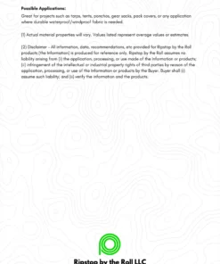 Ripstop By The Roll Tarps/Shelters 1.1 Oz Silpoly 53 Ripstop By The Roll Tarps/Shelters 1.1 Oz Silpoly