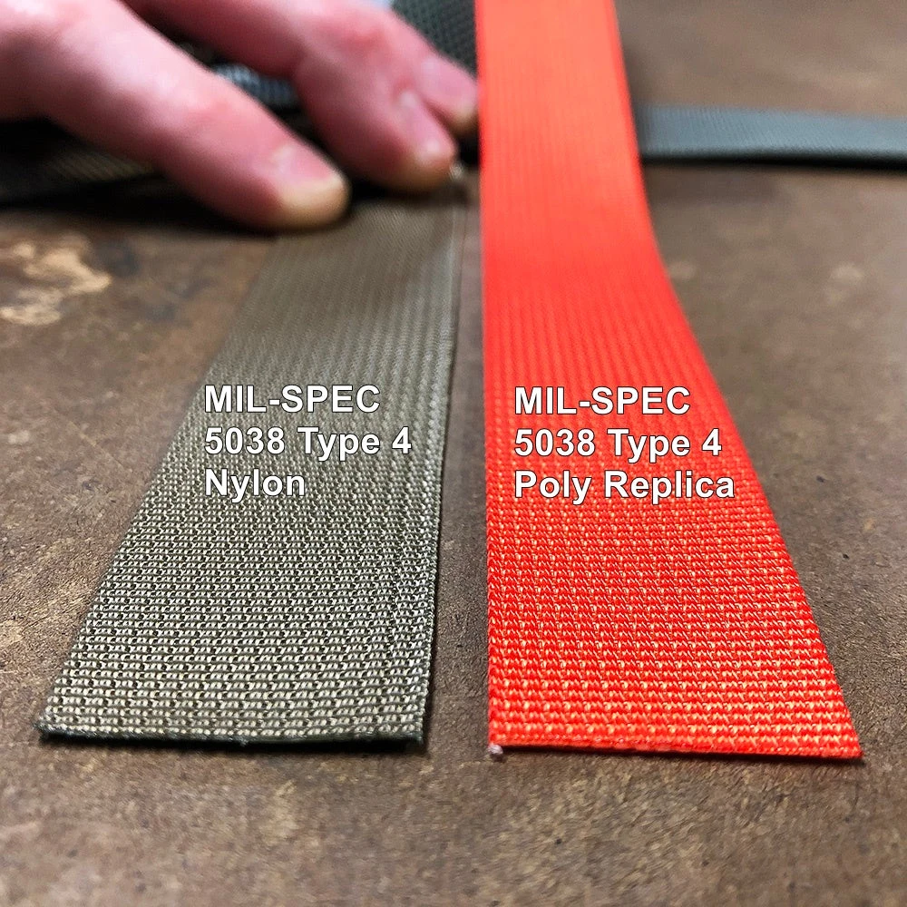 Ripstop By The Roll MIL-SPEC 5038 Type 4 Polyester Replica Webbing - Colors NEW! 12 Ripstop By The Roll MIL-SPEC 5038 Type 4 Polyester Replica Webbing - Colors NEW!