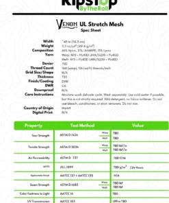 Ripstop By The Roll NEW! Venom™ UL Stretch Mesh 18 Ripstop By The Roll NEW! Venom™ UL Stretch Mesh